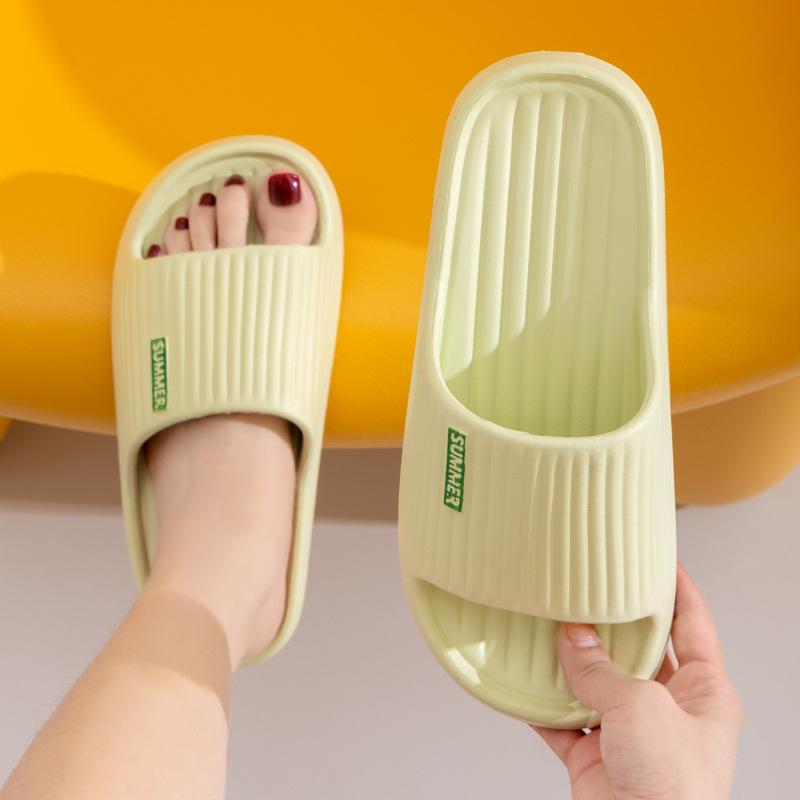 サンダル レディース ルームシューズ 厚底 滑り止め 浴室 スリッパ EVA 室内履き 普段使い かわいい 女性用 白 黒 緑 ピンク系(x2)