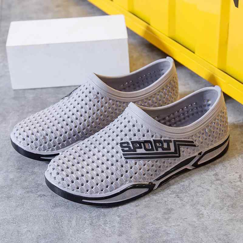 サンダル メンズ 男性用 スリッポン ビーチサンダル スポーツサンダル 穴あき 通気性 防水 防滑 普段使い アウトドア レジャー ブラック ブルー グレー