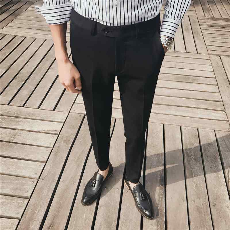 パンツ 男性用 スリムパンツ スキニーパンツ メンズ ズボン ロングパンツ 無地 伸縮性 ビジネス カジュアル ブラック グレー