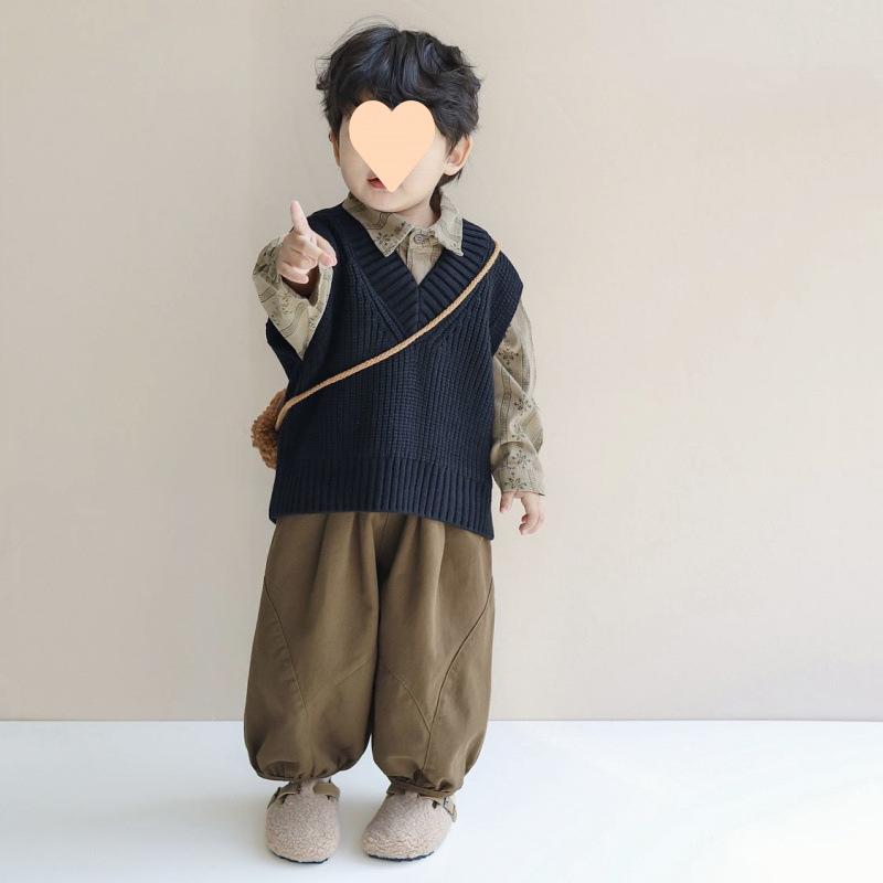 ニット キッズ ニットベスト 男の子 女の子 子供服 セーター ベスト 男女兼用 ベビー チョッキ 8歳以上 140cm以上 普段使い 部屋着 ブラック カーキ