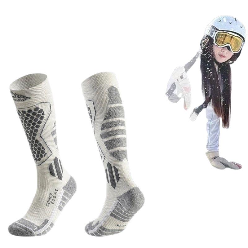 靴下 メンズ レディース スキー ソックス 厚手 冬 暖かい 防寒 バイク サイクル 登山 ランニング ハイキング コンプレッション ミドル丈 ヨガ 快適 スポーツ(x2)