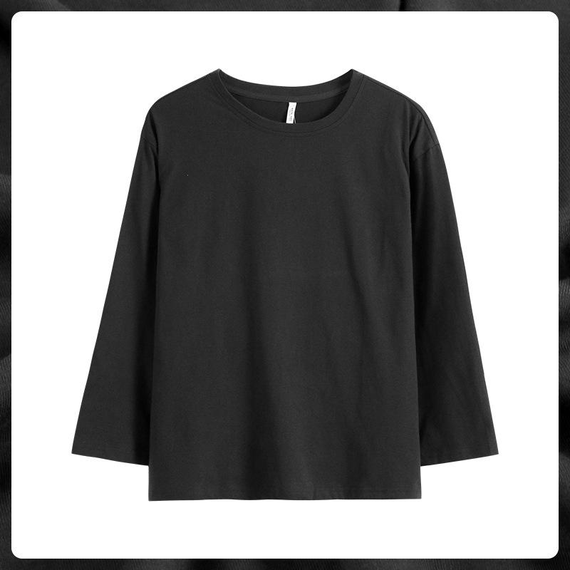 Tシャツ メンズ 男性用 長袖 丸首 コットン 部屋着 寝巻き ルームウェア リラックス 普段使い 大尺寸 ゆったり 深グレー