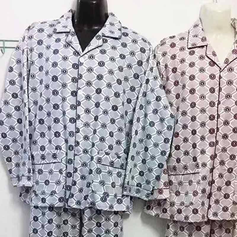 パジャマ メンズ 男性用 長袖 ニット コットン 綿 春秋冬用 寝間着 ルームウェア 部屋着 開襟シャツ 前開き 大きいサイズ 4L 5L ゆったりサイズ(x3)