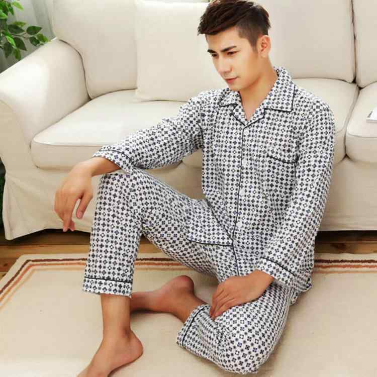 パジャマ メンズ 男性用 長袖 開襟 シャツ 綿混紡 薄手 大きいサイズ リラックス 部屋着 寝間着 グレー系