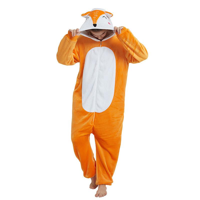 パジャマ レディース メンズ キッズ 親子 お揃い アニマル ルームウェア オールインワン フランネル 長袖 部屋着 かわいい 熊 牛柄 S M L XL ポリエステル 秋冬(x2)