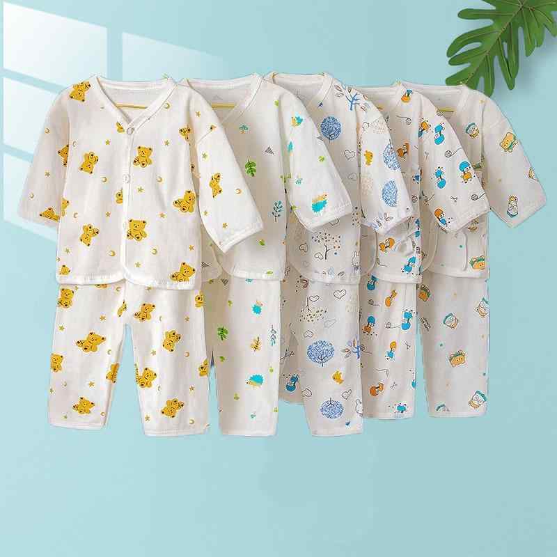 ベビー服 長袖ロンパース 新生児 コットン 前開き カバーオール 赤ちゃん 男女兼用 パジャマ ルームウ..