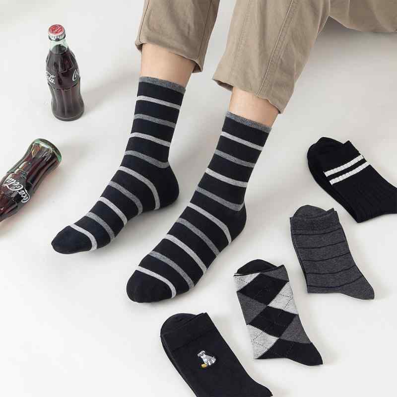 靴下 メンズ 男性用 中筒ソックス コットン 混紡 吸汗性 オールシーズン カジュアル 普段使い