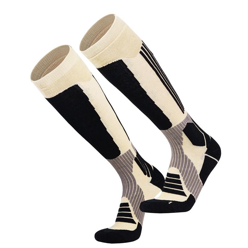 靴下 レディース 高機能 スポーツ ソックス メリノウール 暖かい 防寒 スキー スノーボード 用 高 筒 滑り止め 付き パイル 編み 秋冬
