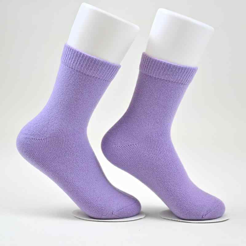 靴下 レディース メンズ ウール混紡 ニット カジュアル 保温性 中筒ソックス 秋冬 無地 ホワイト ブルー ピンク ベージュ グレー レッド