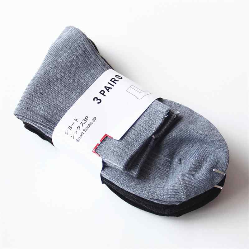 靴下 メンズ 男性用 水洗い コットン混紡 中筒 ソックス 吸湿 速乾 蒸れにくい ビジネス カジュアル 綿 快適 紳士用(x3)(4)