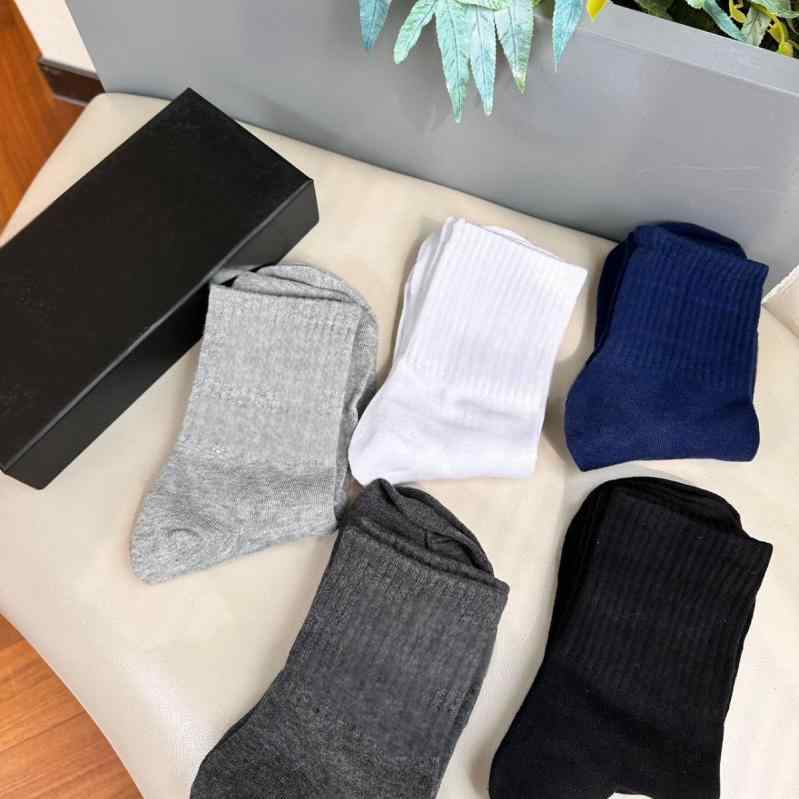 Underwear, Sleepwear - 靴下 メンズ 男性用 精梳綿 ソックス 中長丈 リブ編み 無地 スポーツ 5足組 オールシーズン(x5)