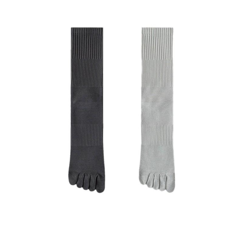 靴下 メンズ 男性用 5本指ソックス 秋冬 防臭 幅広 ゆったり コットン 混紡 中筒丈 スポーツ カジュアル(x2)