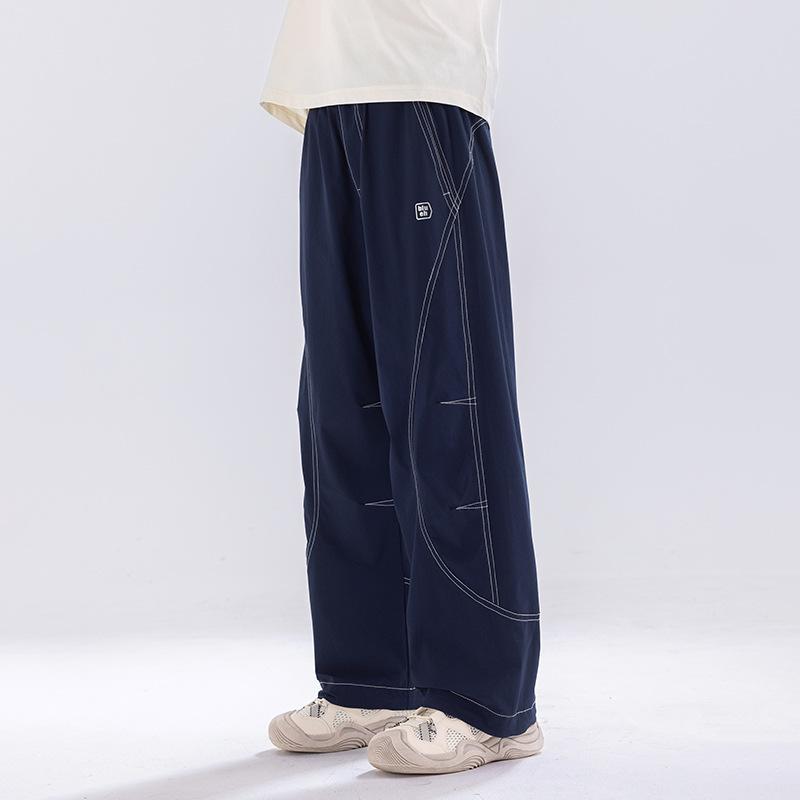 キッズ パンツ 男の子 薄手 速乾 夏 長ズボン カジュアル パンツ 中 大童 ポリエステル ミドルウエスト ウエストゴム ベージュ ネイビー 120 130 140 150 160 170cm