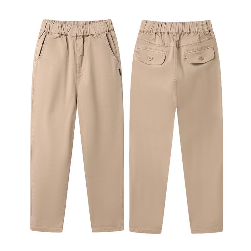 ズボン キッズ 子供服 男の子 フォーマル パンツ コットン ベージュ カーキ ネイビー ロングパンツ 卒..