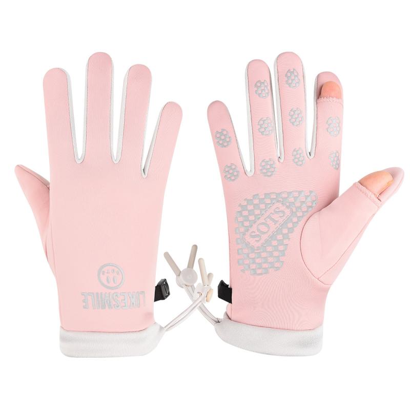 手袋 レディース 秋冬 防寒 スマートフォン対応 指なし 手袋 防風 グローブ アウトドア スポーツ 自転車 バイク 運転(x2)