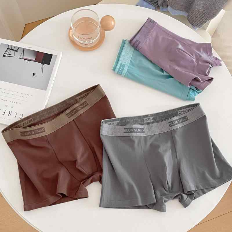 パンツ 男性用 中腰 ボクサーパンツ U型 立体構造 通気 防臭 綿 コットン 快適 インナーウェア(x2)