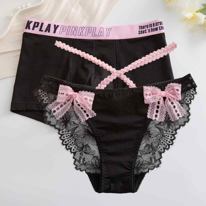 パンツ メンズ レディース ローライズ ボクサーパンツ ショーツ ペア かわいい コットン 花柄 白 黒 ピンク 通気性(x12)