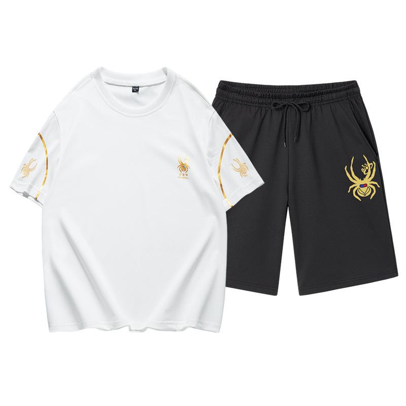 メンズ 半袖 Tシャツ ショートパンツ 上下セット 運動着 スポーツウェア 部屋着 高校生 中学生 大学生 男の子 ボーイズ 普段使い ポリエステル ホワイト ブラック