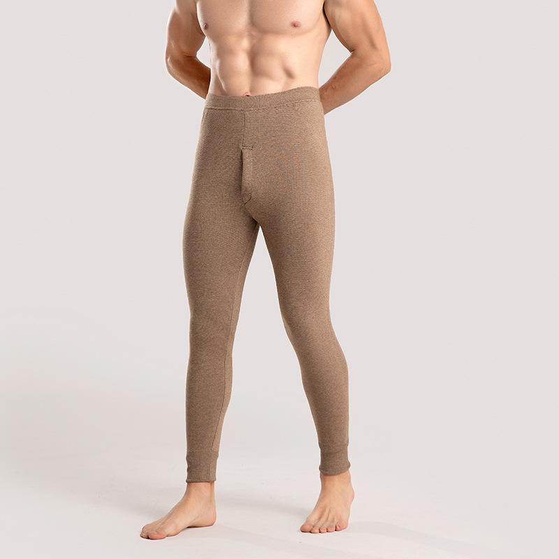 Rakuten - ズボン メンズ 男性用 ウール パンツ タイツ スパッツ 厚手 保温 肌着 レギンス アンダーウェア ベージュ