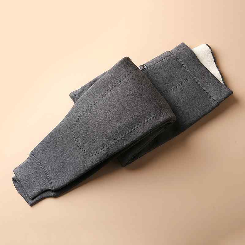 ズボン下 男性用 厚手 裏起毛 防寒 あったかインナー 膝当て付き レギンス スパッツ 秋冬 部屋着 普段使い ポリエステル 無地 ブラック グレー ベージュ