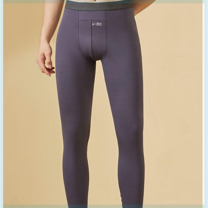 ボトムス メンズ 男性用 秋パンツ 冬パンツ ウール混紡 裏起毛 あったかインナー ロングパンツ スパッツ レギンス グレー 黒 茶色 大サイズ