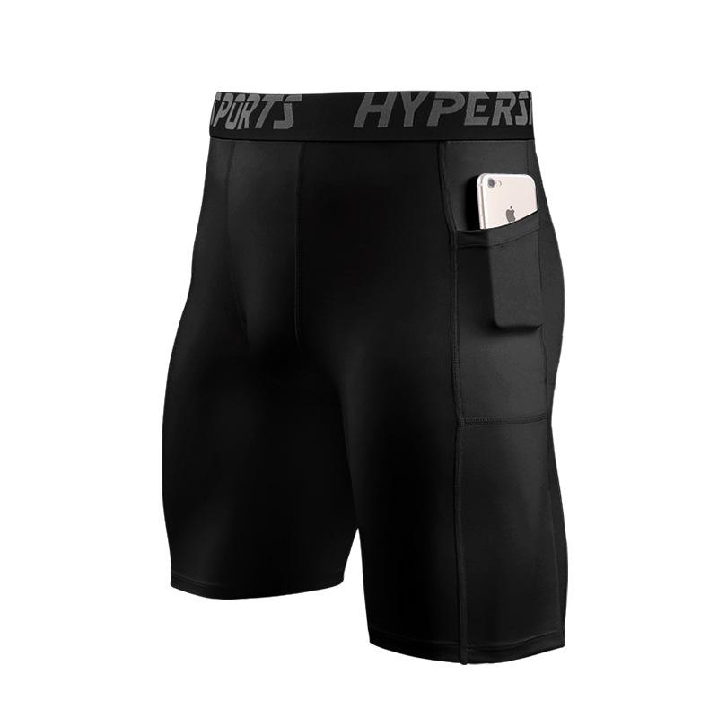 Rakuten - スポーツタイツ メンズ 男性用 ハーフパンツ ショートパンツ 接触冷感 吸湿速乾 トレーニング ランニング ジム フィットネス 伸縮性 ストレッチ ポケット付き