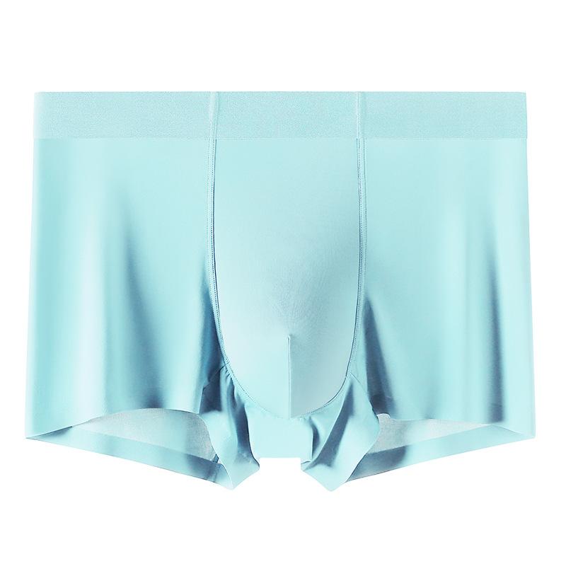 パンツ 男性用 無縫製 ボクサーパンツ 接触冷感 吸汗 速乾 通気 薄手 平角 伸縮 メンズ アンダーウェア 若者 春夏秋冬 ブルー グレー パープル