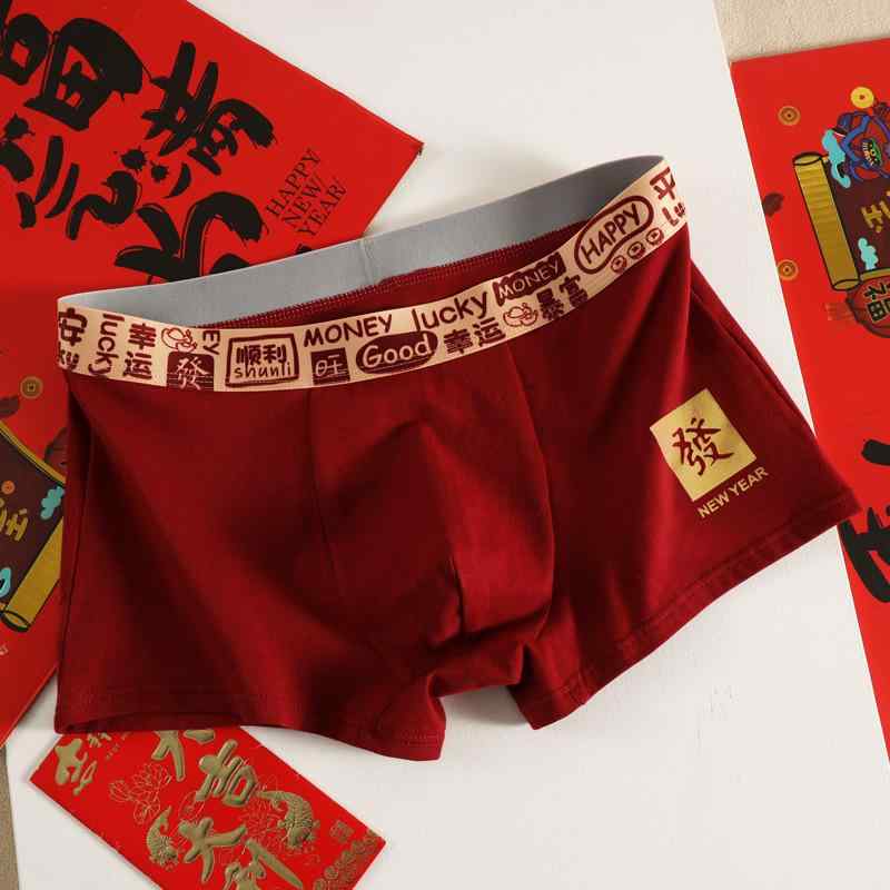 下着 メンズ 男性用 ボクサーパンツ 赤 レッド 蛇柄 スネーク コットン 綿 通気性 伸縮性 中腰 シンプル