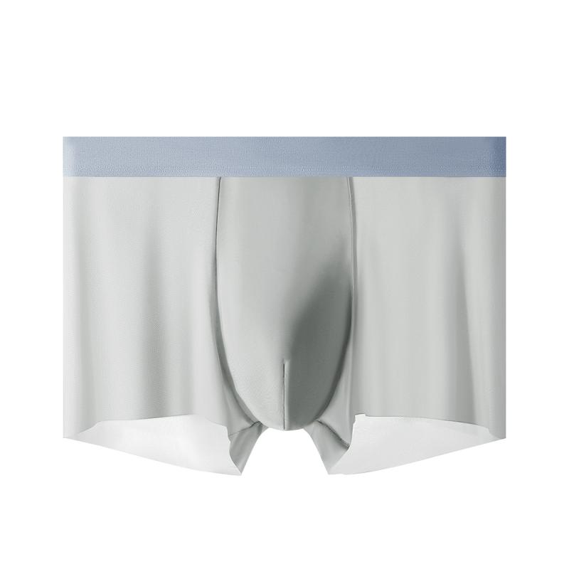 Men'S Underwear - パンツ 男性用 接触冷感 インナー 下着 トランクス ボクサーパンツ 吸湿速乾 防臭 無縫製 シームレス 薄手 夏用 涼しい 快適 大きいサイズ スポーツ 運動