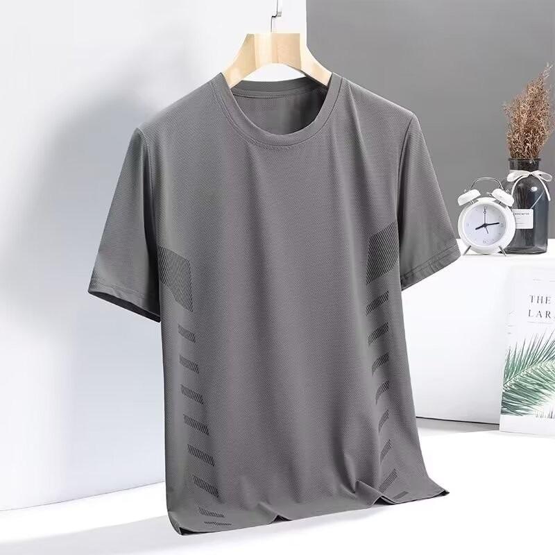 Tシャツ メンズ 男性用 半袖 トップス 接触冷感 吸湿速乾 薄手 メッシュ ラウンドネック ゆったりサイズ 普段使い 部屋着 アウトドア ..