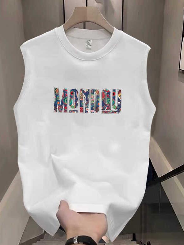 Tシャツ メンズ タンクトップ コットン 夏用 無袖 ゆったり トップス アメカジ ストリート カジュアル 普段使い