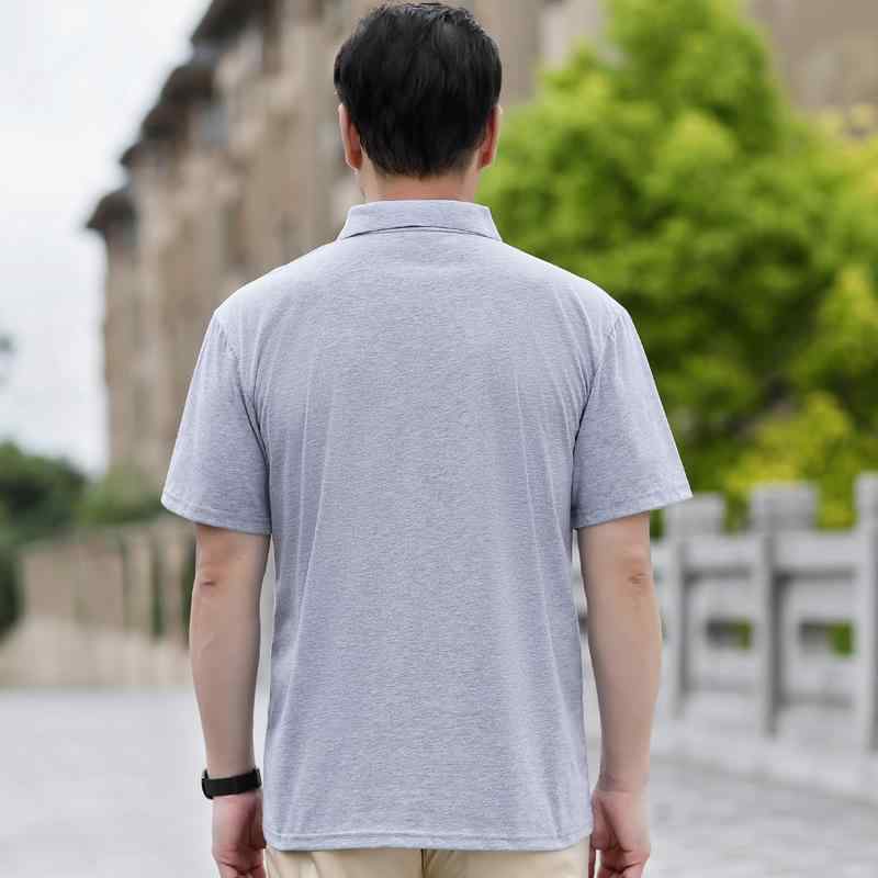 Tシャツ メンズ 男性用 夏用 トップス 半袖 コットン 襟付き ポロシャツ 普段使い 部屋着 清涼 吸湿性 通気性 レッド系