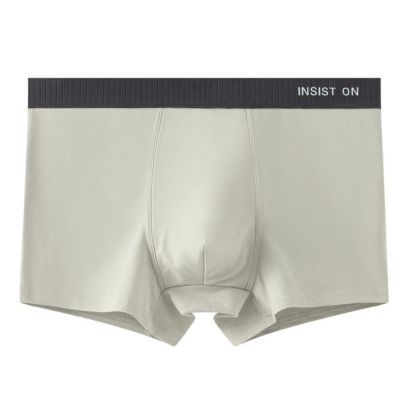 パンツ メンズ 男性用 ボクサーパンツ 綿 通気性 無地 シンプル インナー 下着 普段使い 暗夜灰 復古緑..