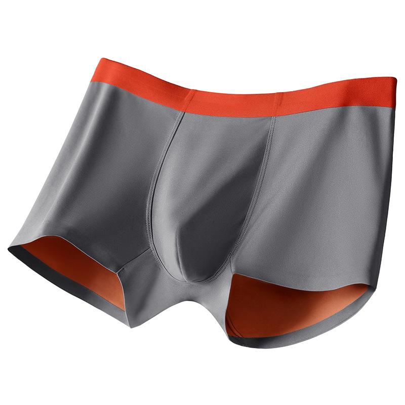 メンズ 下着 男性用 パンツ ボクサーパンツ シームレス 無地 ポリエステル 伸縮性 吸湿 通気性 春(x3)