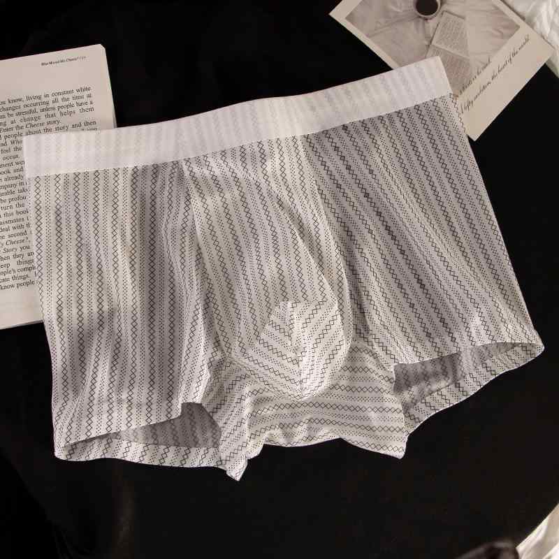 下着 メンズ 男性用 ボクサーパンツ ヒョウ柄 接触冷感 通気性