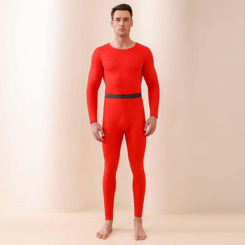 インナーウェア レディース メンズ 秋冬 発熱 あったかインナー 上下セット 長袖 丸首 絹 羊毛 肌着 パジャマ 部屋着 寒さ対策 冷え性 厚手 暖かい M L XL 2L 3L 4L ブルー グレー ブラック レッド ピンク グリーン(x3)