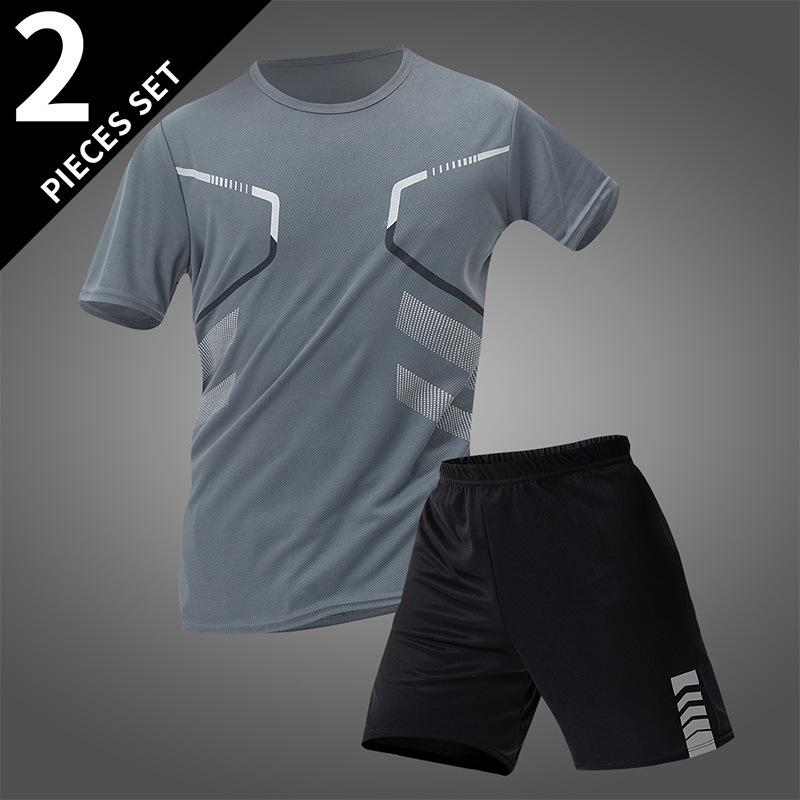 メンズ スポーツウェア セットアップ 半袖 Tシャツ ショートパンツ 男性用 運動着 部屋着 リラックスウェア ポリエステル ブラック グレー ホワイト