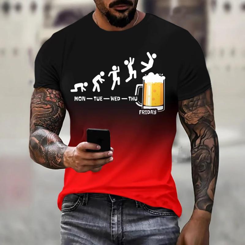 Rakuten - Tシャツ メンズ 半袖 グラデーション プリント クルーネック トップス 迷彩柄 ポリエステル 接触冷感 伸縮性 スポーツウェア 普段使い