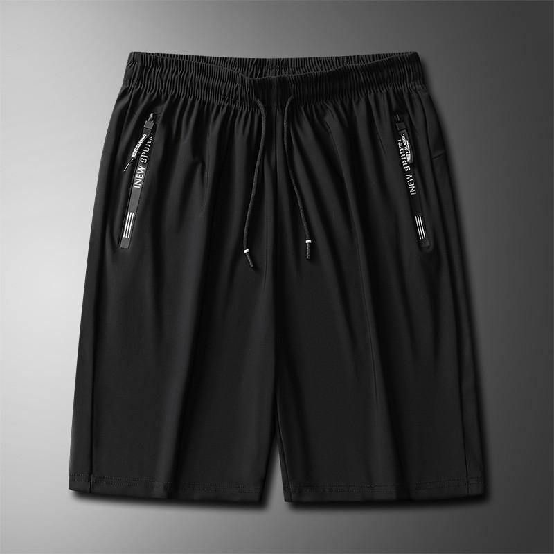 LINEAR shopのハーフパンツ メンズ 男性用 接触冷感 ストレッチ 伸縮性 イージーパンツ ルームウェア アウトドア スポーツ 薄手 無地 黒 グレー｜アングル2