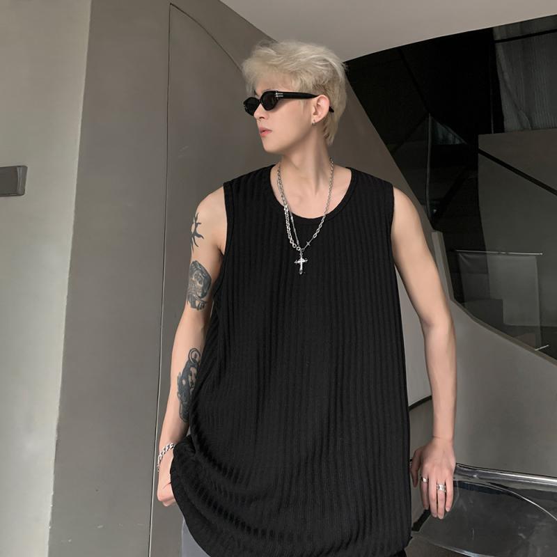 Tシャツ メンズ 男性用 トップス 接触冷感 ノースリーブ カットソー ポリエステル 無地 ゆったり スポーツ ウェア 白 黒 夏・スタイル: スポーツ・柄: 無地・フィット: ルーズ・対象: 青少年.成人・ネックライン: ラウンドネック・袖丈: ノースリーブ・・素材: ポリエステル96%以上・シーン: カジュアル・カラー: ホワイト.ブラック・サイズ: S.M.L.XL.XXL.XXXL・重量: 約 約180～250g・性別: 男性・カテゴリ: Tシャツ