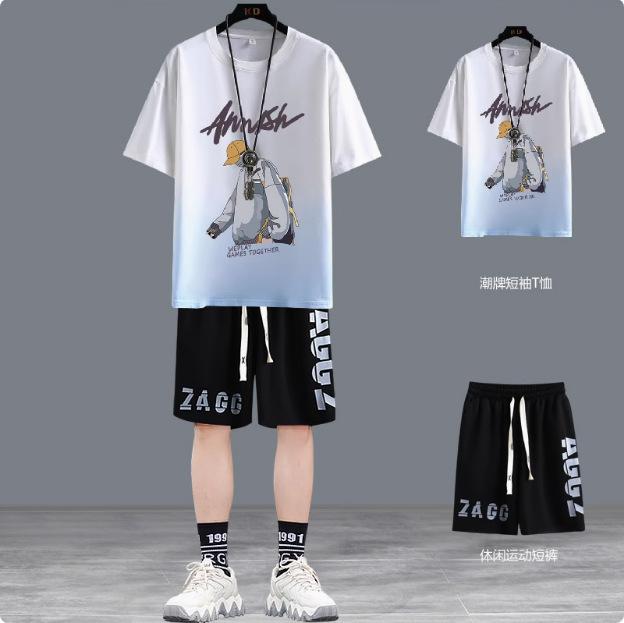 セットアップ メンズ 接触冷感 Tシャツ ショートパンツ 薄手 男性用 部屋着 ルームウェア 普段使い パジャマ 運動着 スポーティ カジュアル 春夏