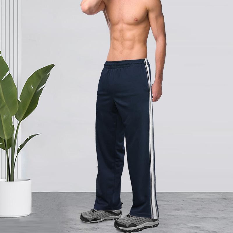パンツ メンズ 男性用 スポーツ カジュアル ストレートパンツ ロングパンツ 高腰 薄手 伸縮性 混紡 ブラック ワインレッド グリーン ベージュ ネイビー グレー