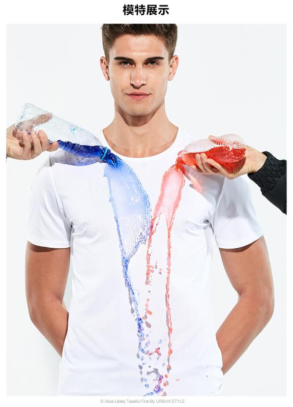 Tシャツ メンズ 男性用 半袖 トップス 接触冷感 吸湿速乾 薄手 通気性 スポーツ トレーニング 普段使い カットソー 春夏 防水 ブラック ホワイト グレー ブルー(x2)