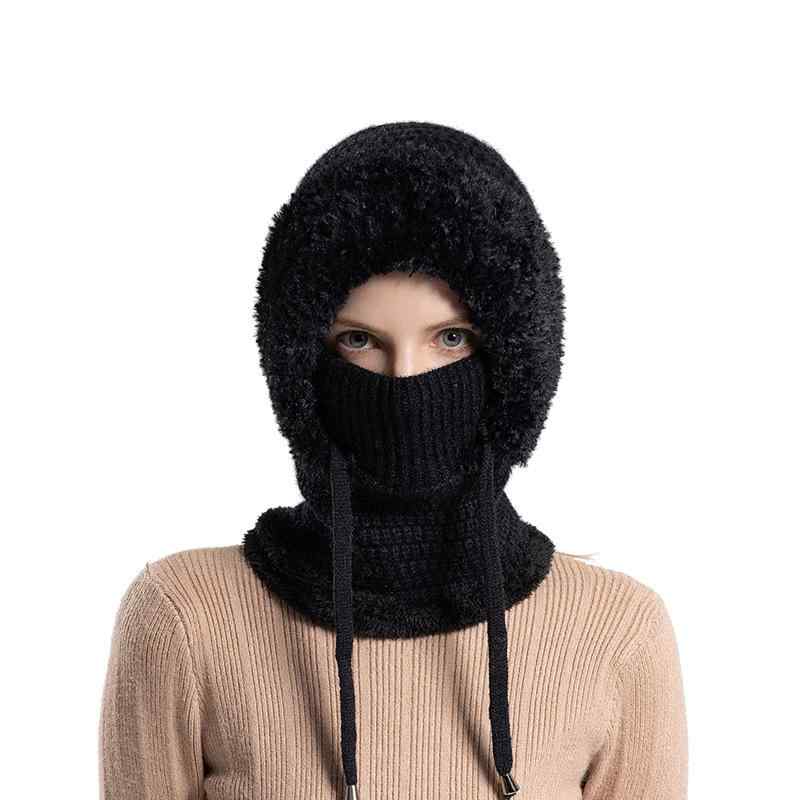 楽天LINEAR shopニット帽 レディース 防寒 ネックウォーマー 一体型 帽子 アウトドア サイクル 秋冬 ピンク系 ホワイト グレー カーキ ブラック ベージュ あったか 保温（x2）