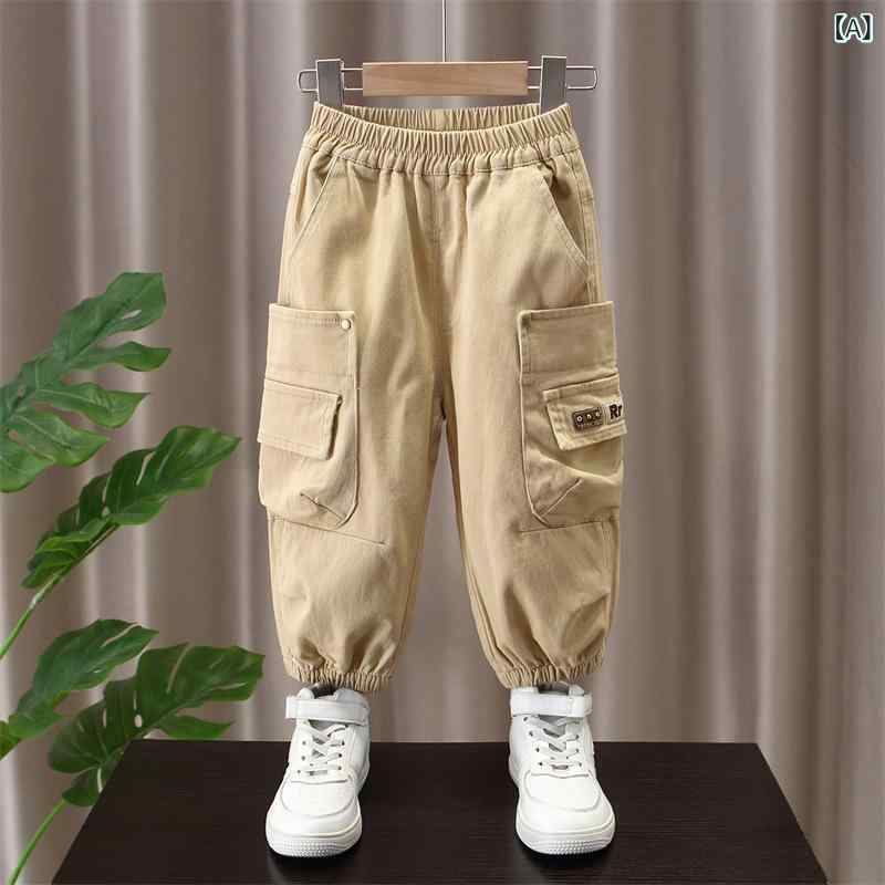 パンツ キッズ 子供服 男の子 カーゴパンツ ロングパンツ 春秋 コットン ミリタリー 3歳 4歳 5歳 6歳 7..