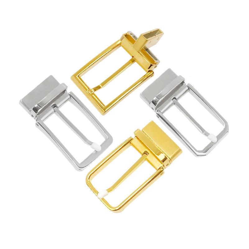ベルト メンズ 男性用 ステンレス 豪華 回転式 針バックル レザーベルト用 バックル 替えバックル ビジネス カジュアル スペア 交換 パーツ ゴールド シルバー