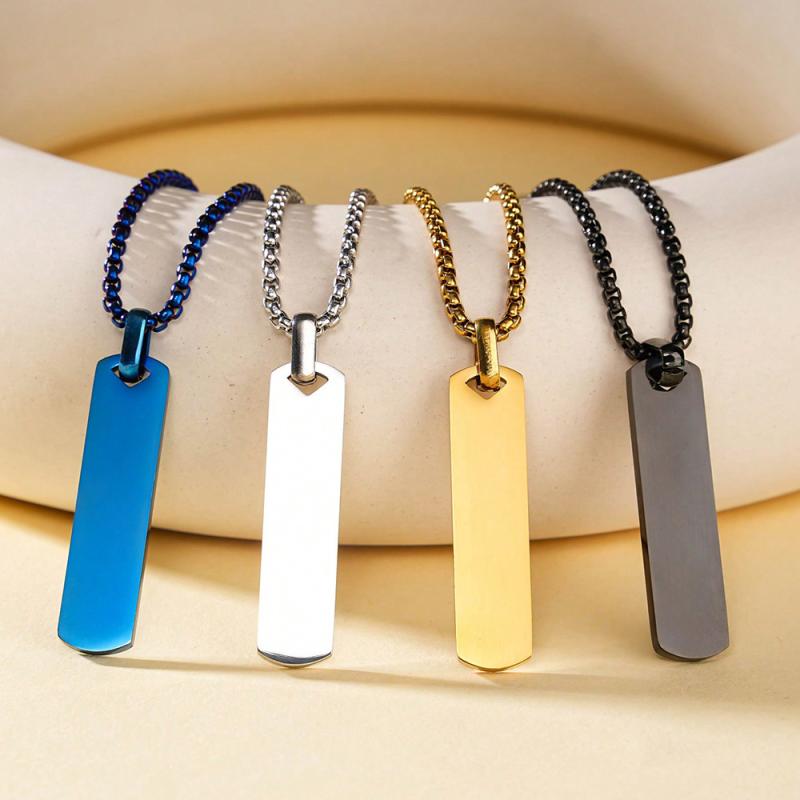 ネックレス メンズ 男性用 ステンレス 幾何学 チョーカー ペンダント スタイリッシュ クール シンプル ..