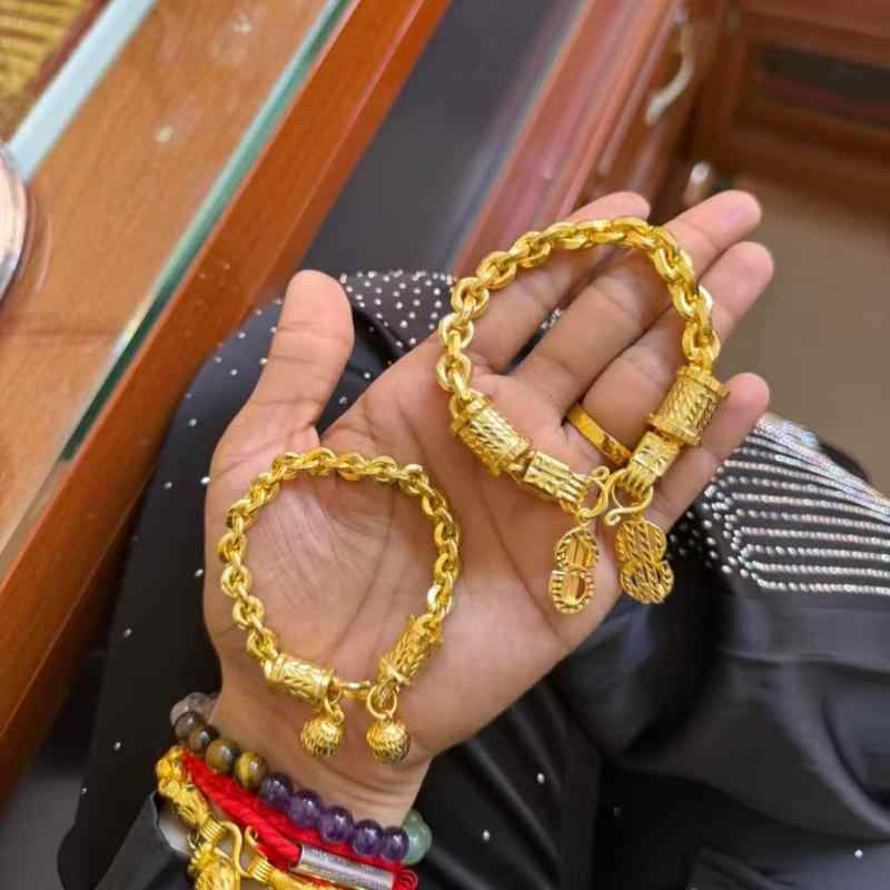 楽天LINEAR shopブレスレット メンズ 龍頭 18金メッキ チタン製 S字フック 対応 男性用 腕輪 アクセサリー 記念日 誕生日 プレゼント