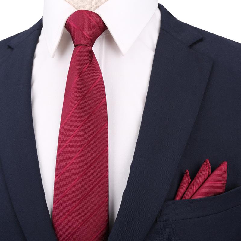 領帶 男性用 フォーマル ビジネス ポケットチーフ セット バーガンディ 結婚式 ウエディング 幾何学模様 ポリエステル エレガント