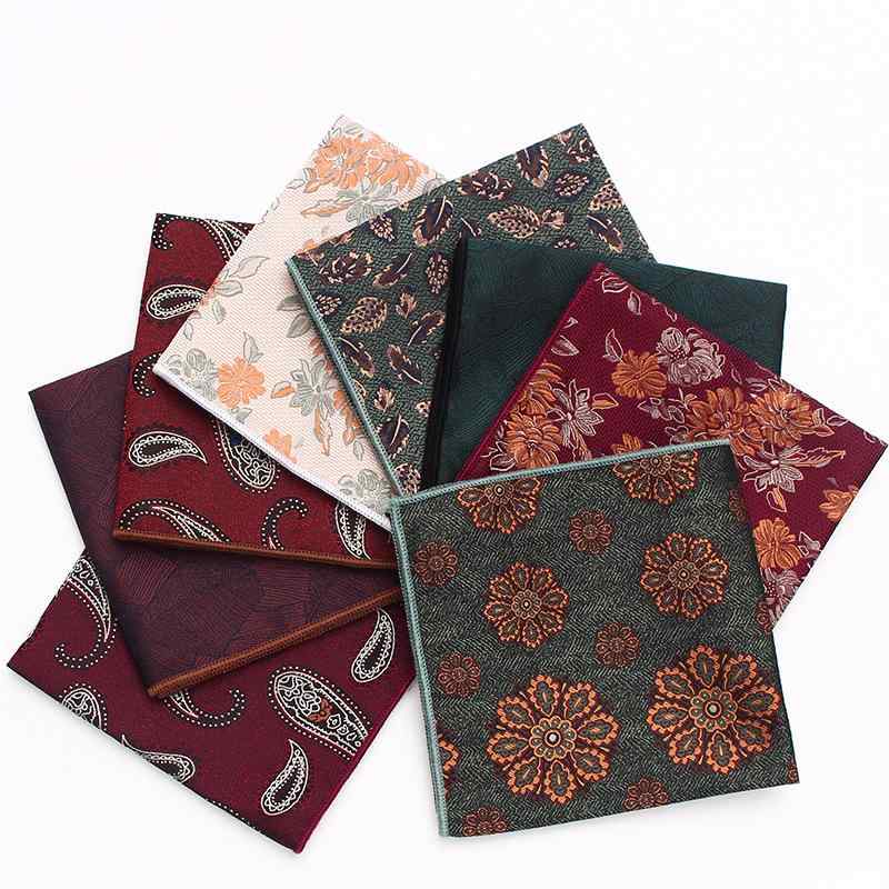 ポケットチーフ 男性用 ハンカチ フォーマル 花柄 ポリエステル 結婚式 パーティー 紳士 正装 ビジネス スーツ 小物